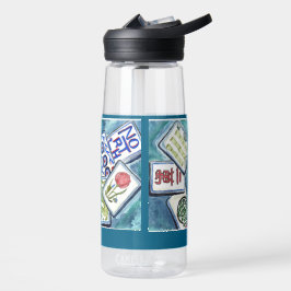 Botella De Agua Baldosas azules