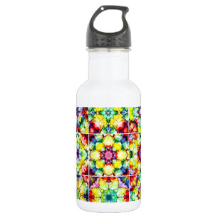 Botella De Agua Baldosas Mediterráneas, Baldosas de Tinta Alcohóli