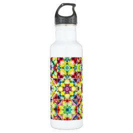 Botella De Agua Baldosas mediterráneas, mosaicos de tinta de alcoh