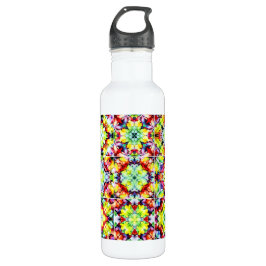 Botella De Agua Baldosas mediterráneas, mosaicos de tinta de alcoh