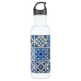 Botella De Agua Baldosas mediterráneas, portuguesas, azulejo, mall
