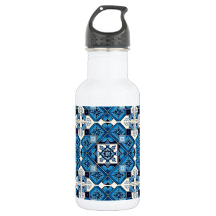 Botella De Agua Baldosas Mediterráneas, Portuguesas, Azulejo, Mayó