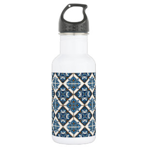 Botella De Agua Baldosas Mediterráneas, Portuguesas, Azulejo, Mayó