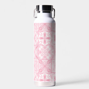 Botella De Agua Baldosas orgánicas en rosa