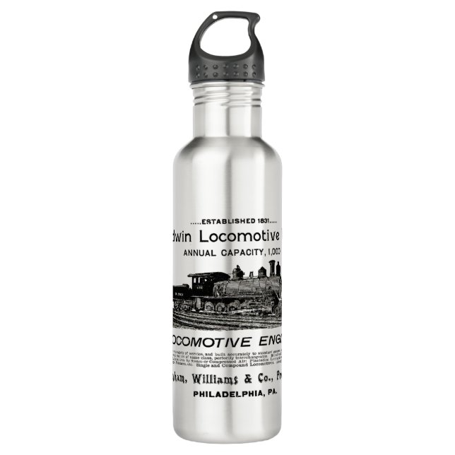 Botella De Agua Baldwin Locomotive Works 1895    (Anverso)