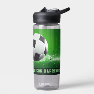 Botella De Agua Ball de fútbol de nombre personalizado