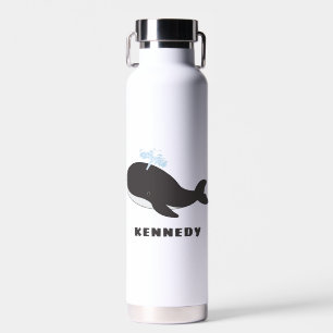 Botella De Agua Ballena Linda Niño Único Nombre Personalizado Pers