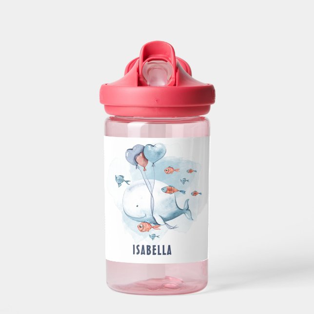 Botella De Agua Ballenas y peces caprichosos (Delante)