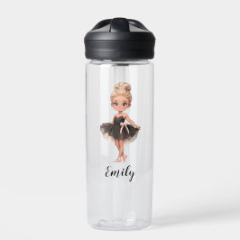Botella De Agua Ballerina con vestido negro