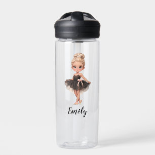 Botella De Agua Ballerina con vestido negro