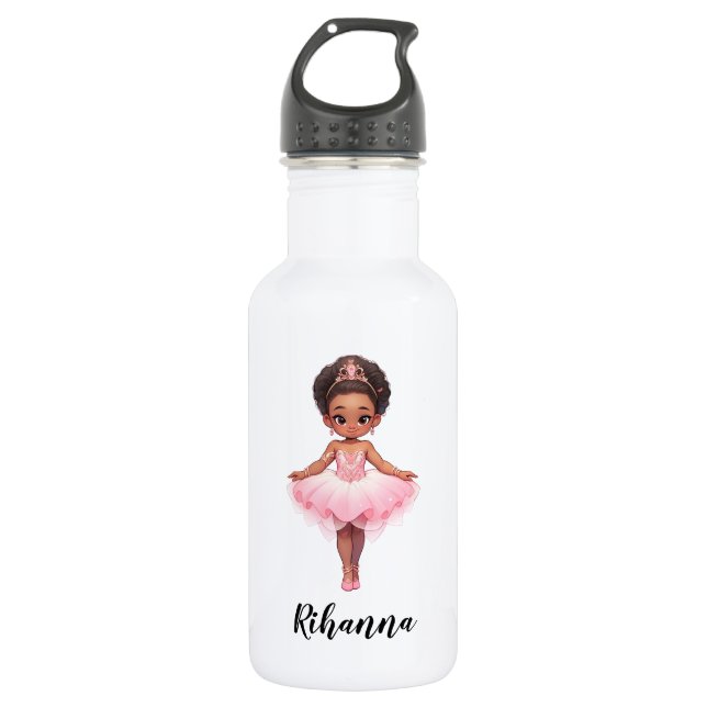 Botella De Agua Ballerina de piel oscura (Anverso)