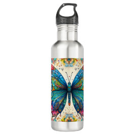 Botella De Agua Ballet arco iris de una mariposa