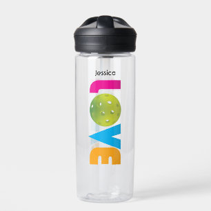 Botella De Agua Baloncesto Amor, nombre personalizado o texto