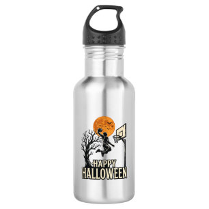 Botella De Agua Baloncesto de Halloween Feliz Halloween Deporte Vi