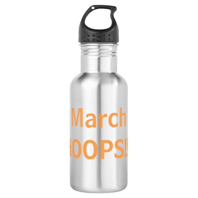 Botella De Agua Baloncesto divertido de HOOPS de marzo (Anverso)
