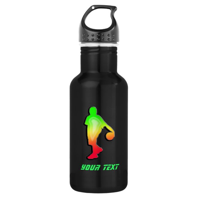 Botella De Agua Baloncesto liso (Anverso)