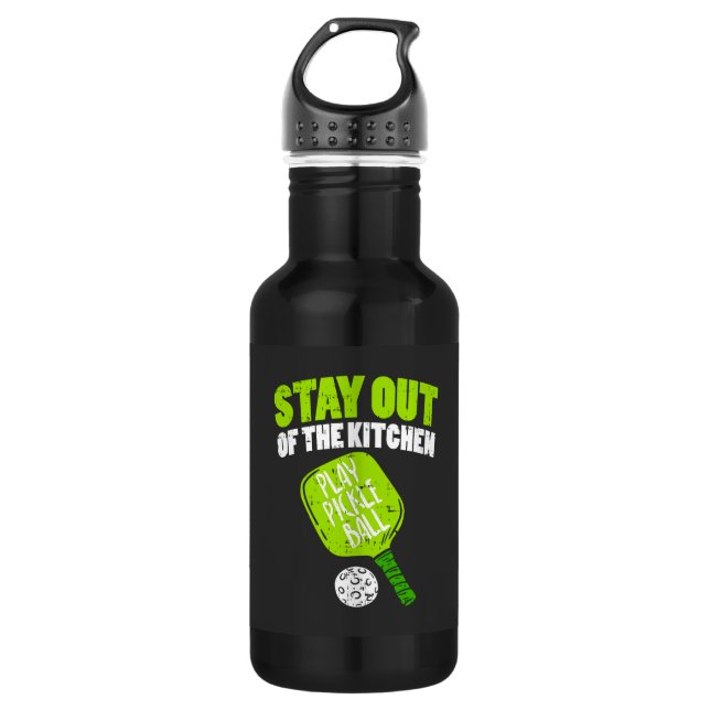 Botella De Agua Baloncesto - Mantente Fuera De La Cocina (Anverso)