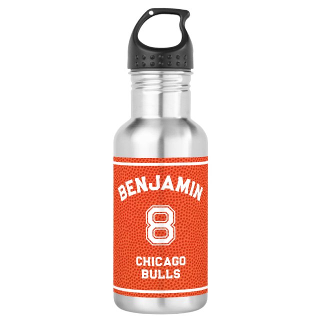 Botella De Agua Baloncesto Personalizado Moderno para Niños  (Anverso)