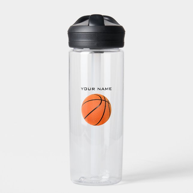 Botella De Agua Baloncesto Su Nombre (Delante)