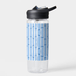 Botella De Agua Bambooey Bamboo Stripe in Blue Porcelain