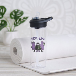 Botella De Agua Banda de Fantasmas Esqueleto Lindo Divertido Yoga