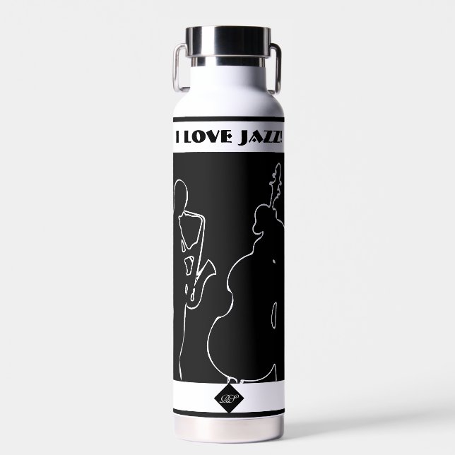 Botella De Agua Banda de jazz Water Bottle (Delantero)