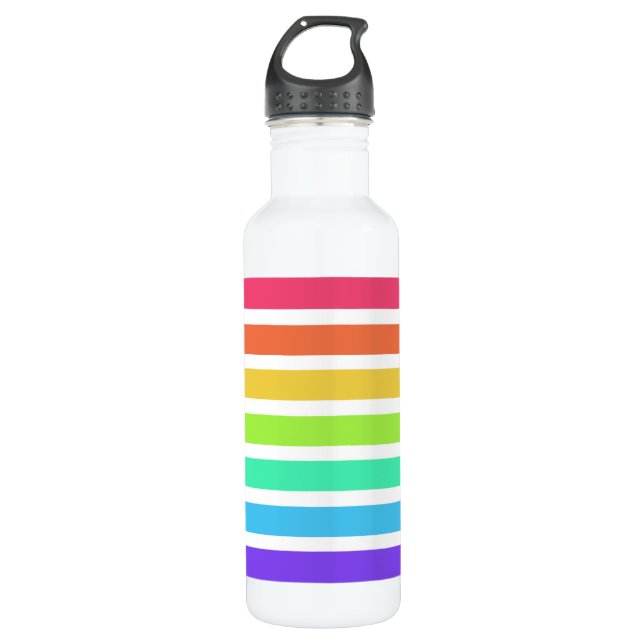 Botella De Agua Bandas de arco iris luminosas (Anverso)