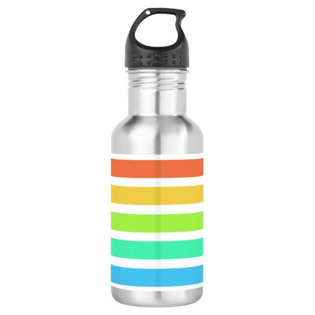 Botella De Agua Bandas de arco iris luminosas (Anverso)