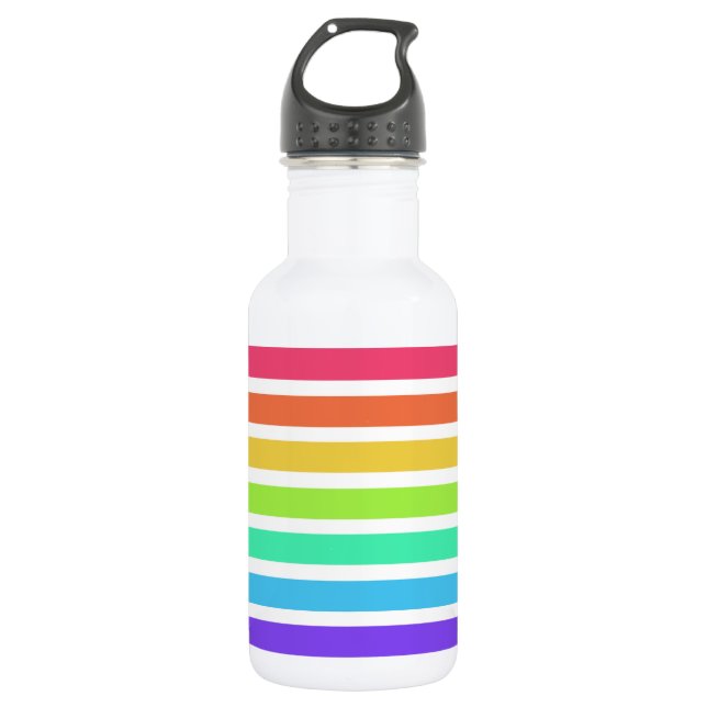 Botella De Agua Bandas de arco iris luminosas (Anverso)