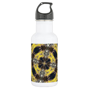 Botella De Agua Bandas de oro Kaleidoscope