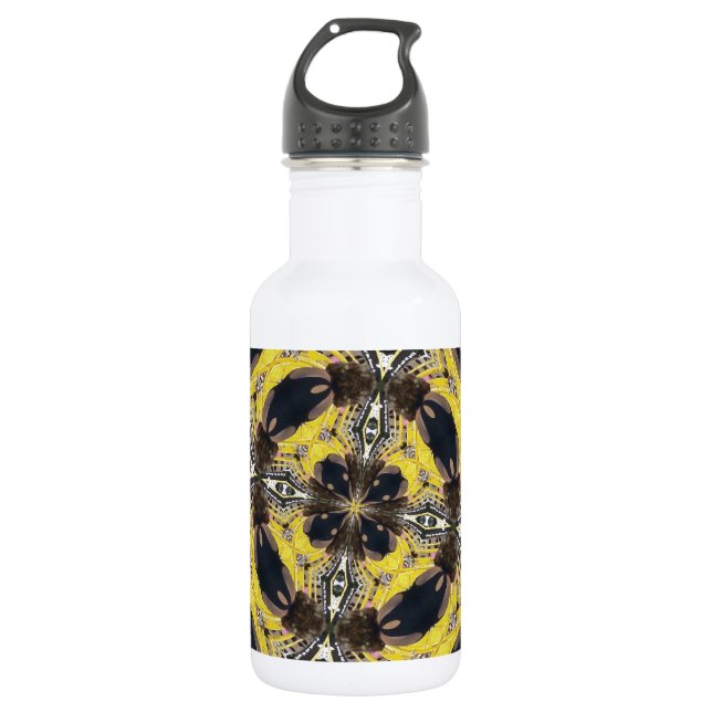 Botella De Agua Bandas de oro Kaleidoscope (Anverso)