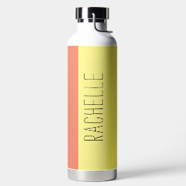 Botella De Agua Bandas modernas multicolores con nombre
