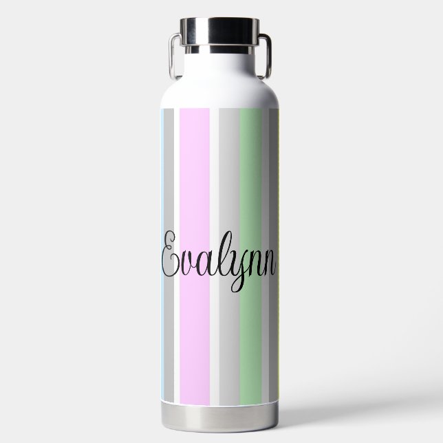 Botella De Agua Bandas multicolores personalizadas (Delantero)