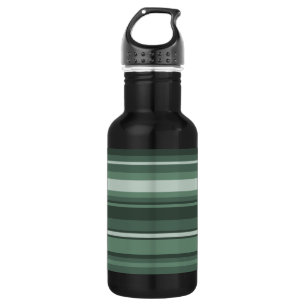 Botella De Agua Bandas verdes de salvia