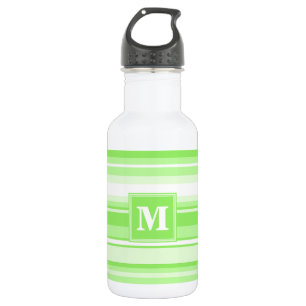 Botella De Agua Bandas verdes monográficas