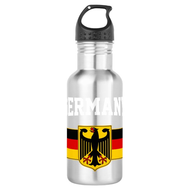 Botella De Agua Bandera Alemana Larga Funda (Anverso)