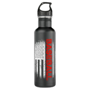 Botella De Agua Bandera Americana de Béisbol Hombres Hombres Hombr