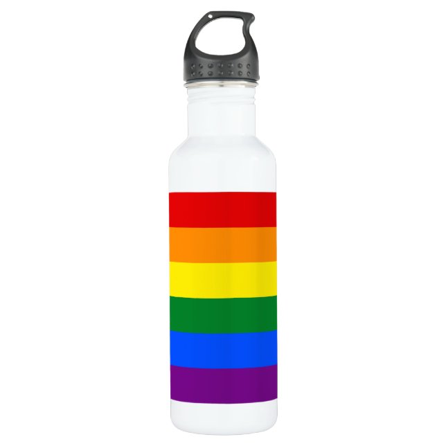 Botella De Agua Bandera arco iris del orgullo (Anverso)