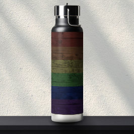 Botella De Agua Bandera arcoiris del orgullo gay de los granos de 