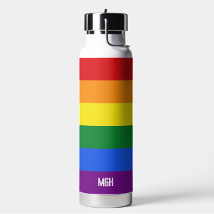 Botella De Agua Bandera arcoiris monográfica personalizado