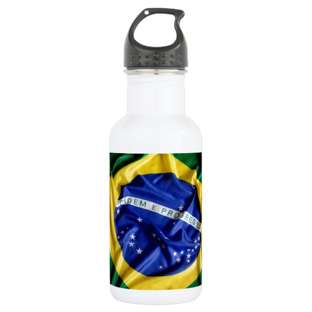 Botella De Agua Bandera brasileña (Anverso)