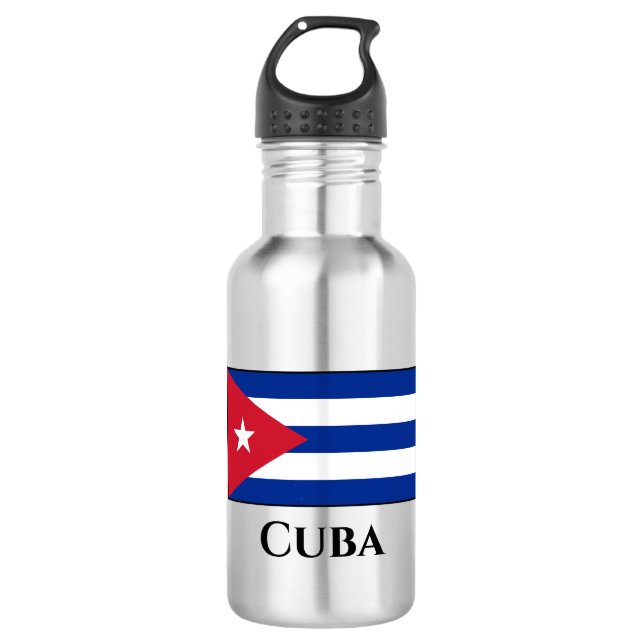 Botella De Agua Bandera cubana (Anverso)