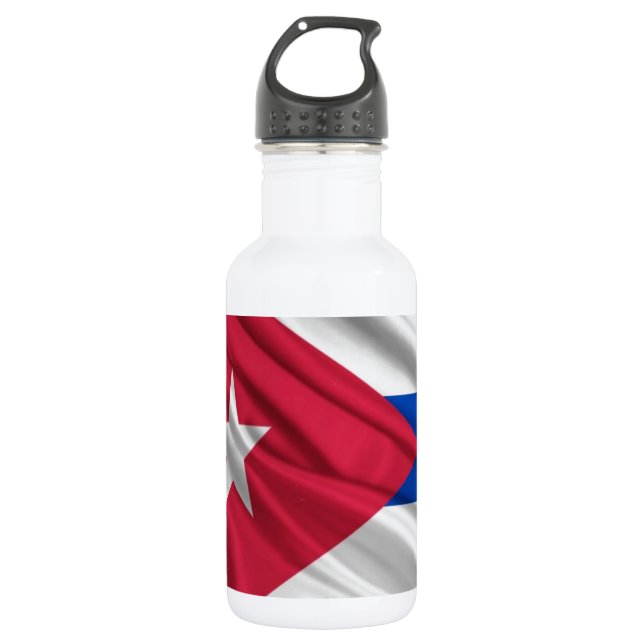 Botella De Agua Bandera cubana (Anverso)