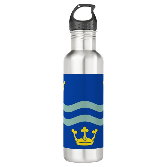 Botella De Agua Bandera de Acero inoxidable de Cambridgeshire (con (Anverso)