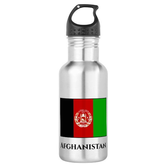 Botella De Agua Bandera de Afganistán (Anverso)
