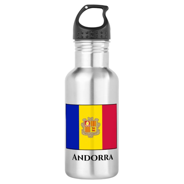 Botella De Agua Bandera de Andorra (Anverso)