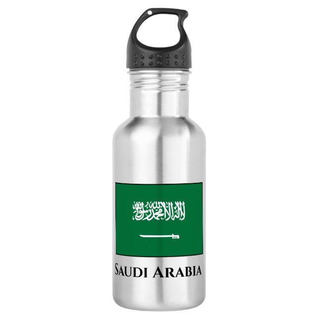 Botella De Agua Bandera de Arabia Saudita (Anverso)