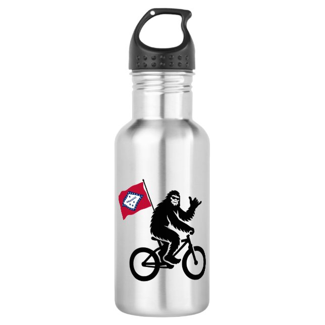 Botella De Agua Bandera de Arkansas para ciclismo de pie (Anverso)