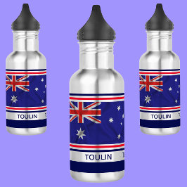 Botella De Agua Bandera de Australia personalizada