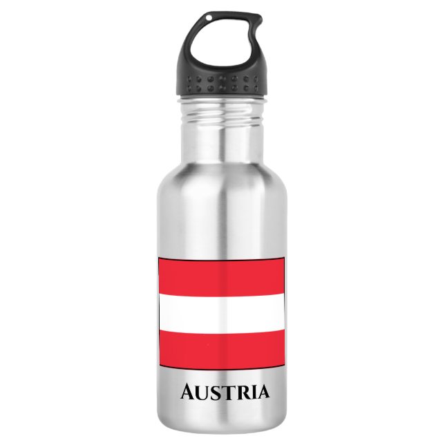 Botella De Agua Bandera de Austria (austriaca) (Anverso)